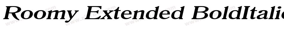 Roomy Extended BoldItalic字体转换